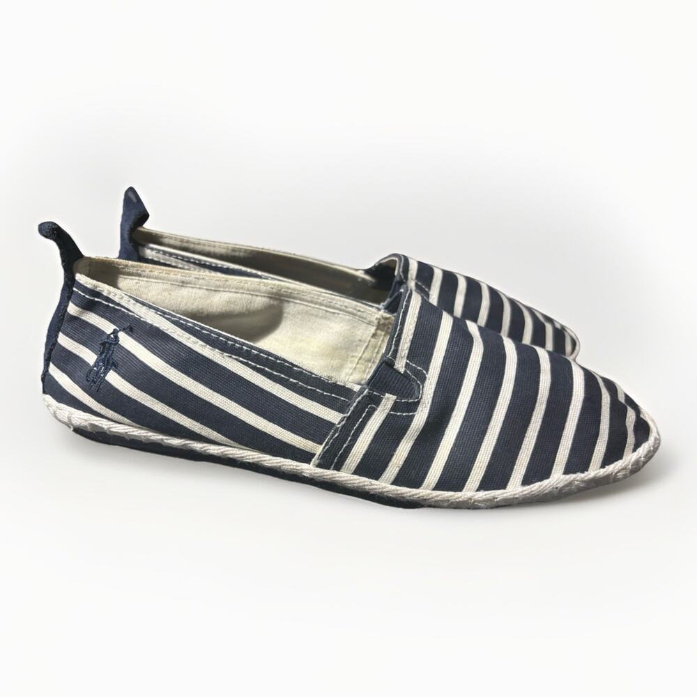 Polo Ralph Lauren Women’s Navy & White Flats Sz 7 - Coastal, Nautical, Preppy